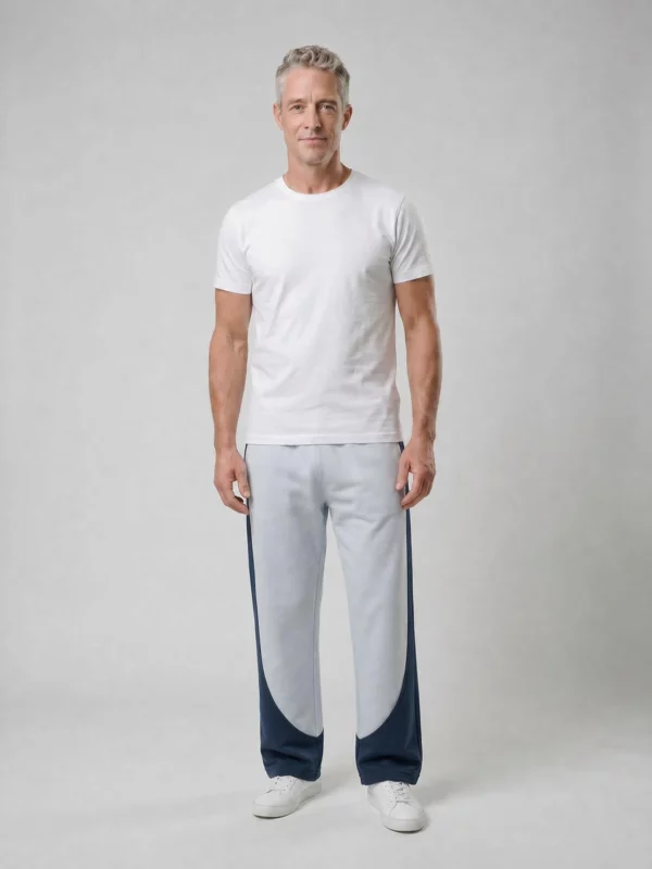 Color-Block Sweatpants - Straight Leg