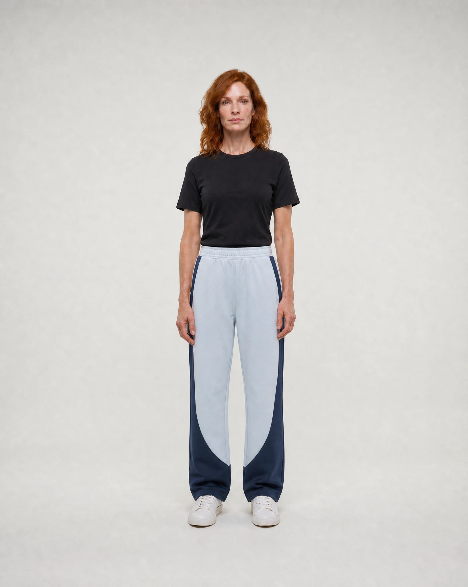 Color-Block Sweatpants - Straight Leg