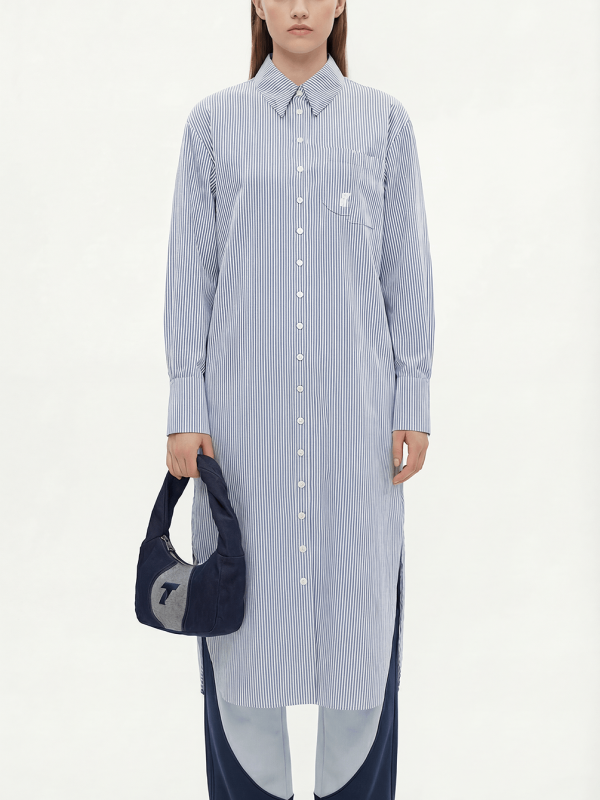 Vertex Pleat Shirt Dress