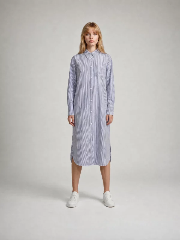 Modern Pleat Shirt Dress